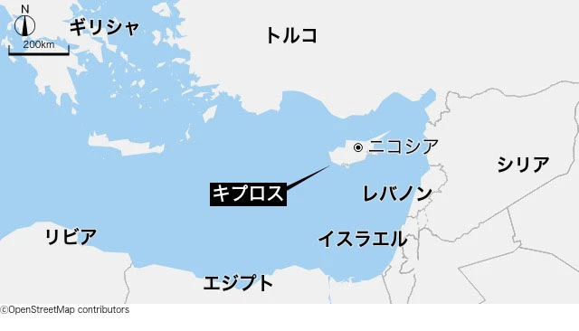 キプロスの地図